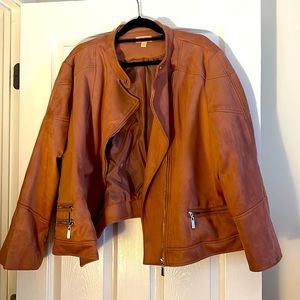 EVRI Sz 3x Faux Suede Mauve Moro Jacket